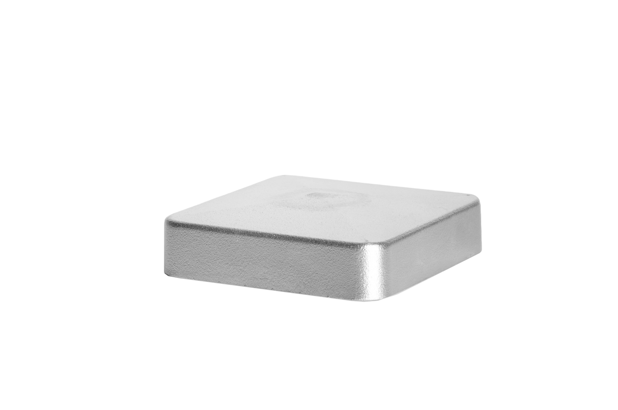 Aluminiowy daszek słupka 60x60 płaski - naturalny