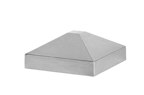 Aluminiowy daszek słupka 80x80 piramida - naturalny