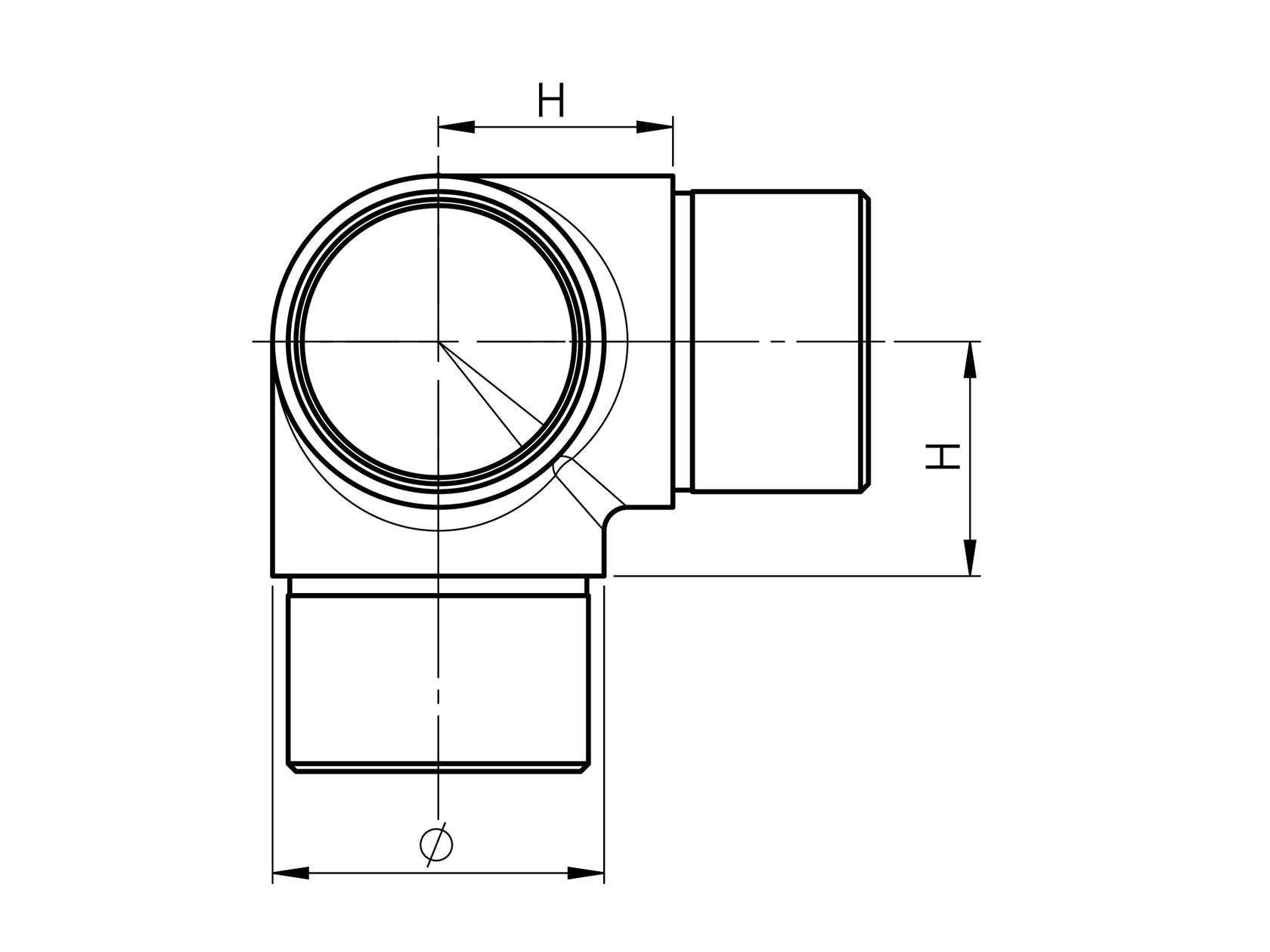 Stal nierdz-Trójnik narożny