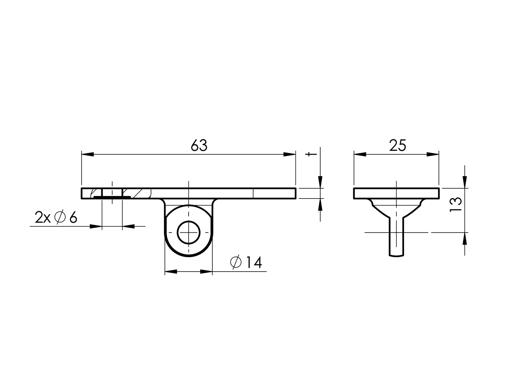 Nierdzewna blaszka montażowa profila AISI316