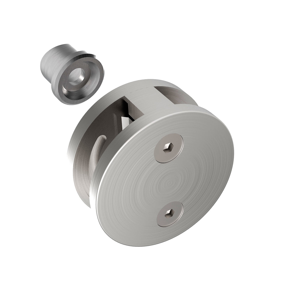 Nierdzewny uchwyt szkła obły