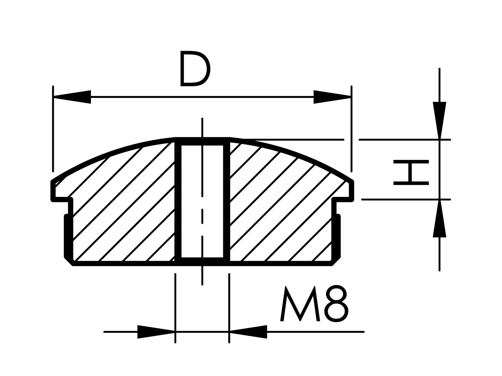 Zaślepka poręczy z gwintem