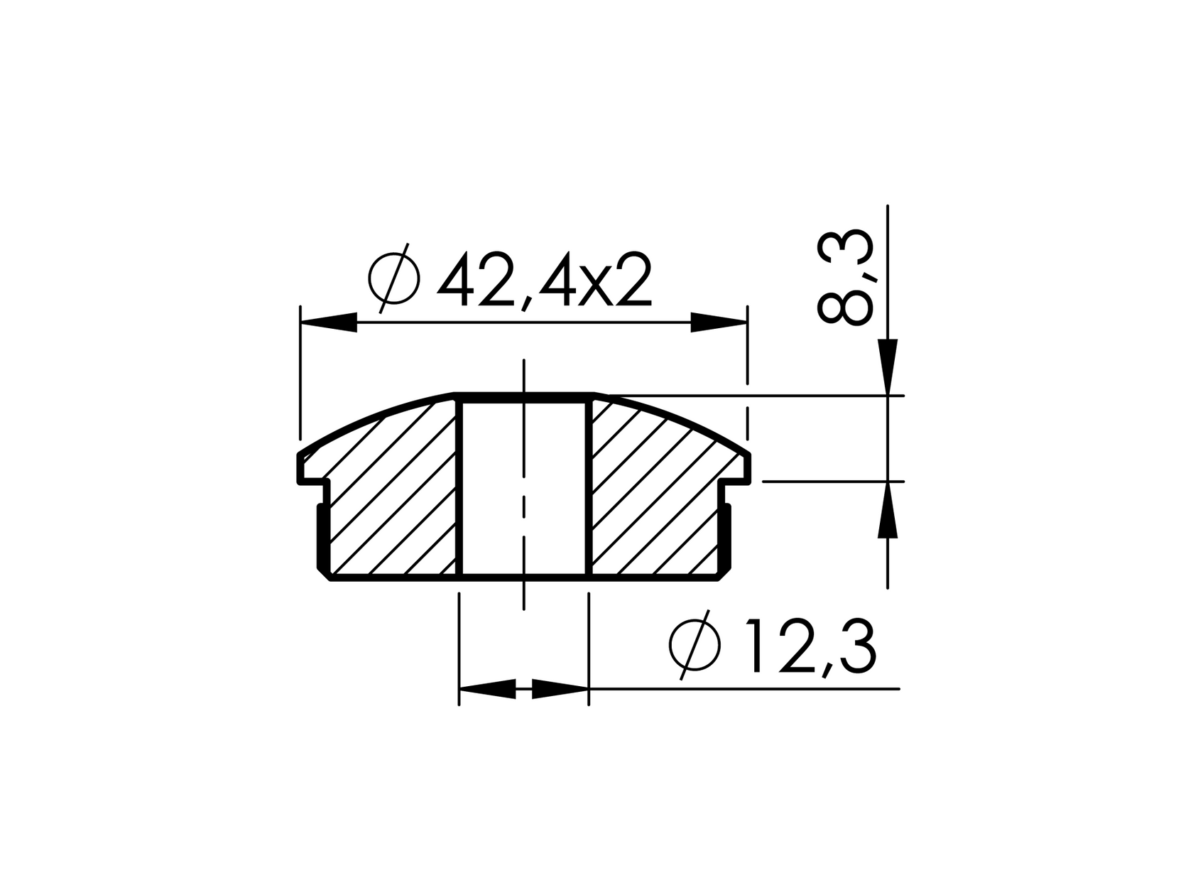 Zaślepka nierdzewna na rurę