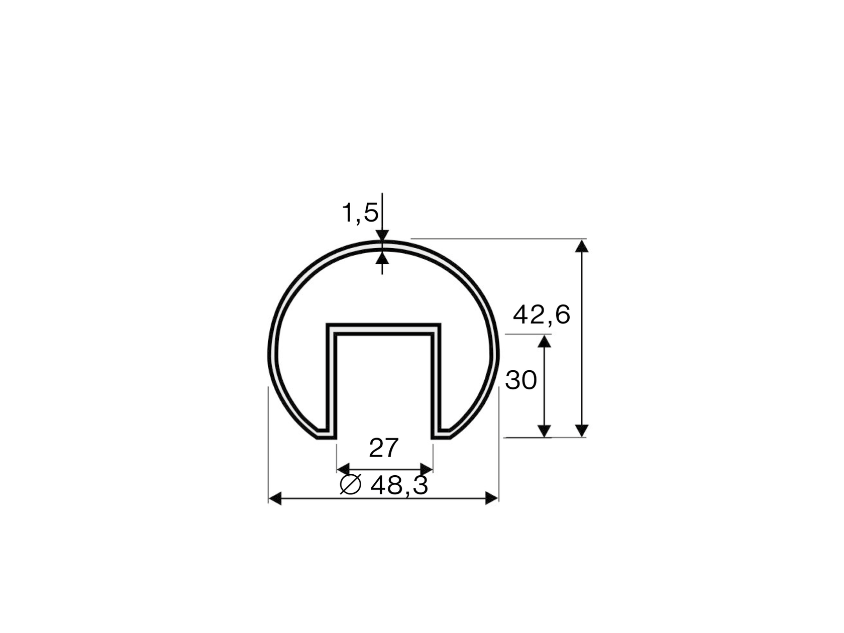 Poręcz, uchwyt na szkło