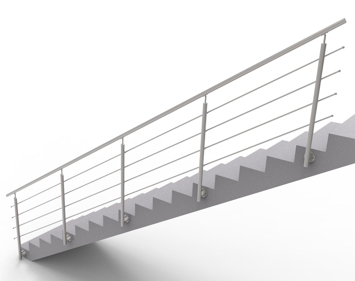 Balustrada nierdzewna AISI304, D42,4/4xd12/H900/L6