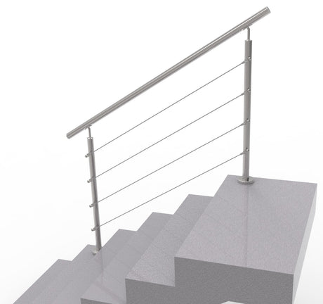 Balustrada nierdzewna AISI304, D42,4/4xd5/H900/L15