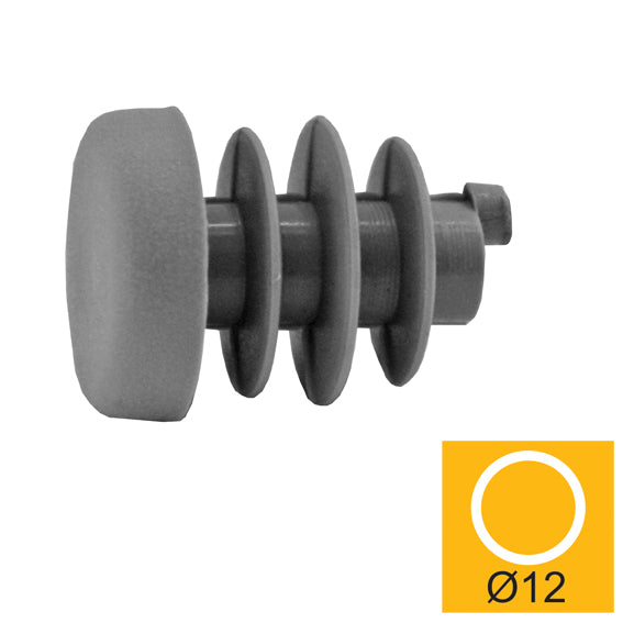 Zaślepka na szara PVC, d12mm