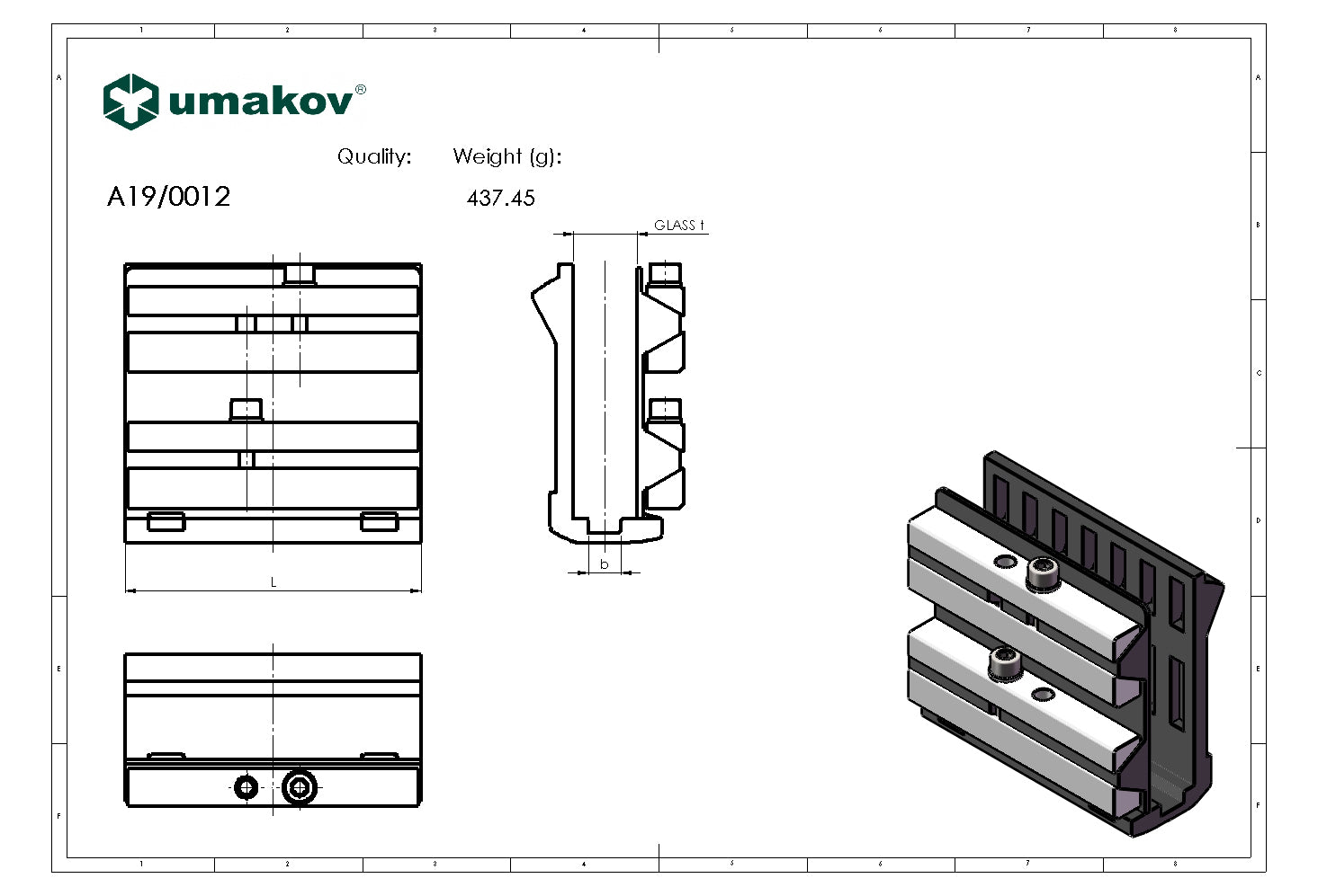 Mocowanie - szklo uszczelka
