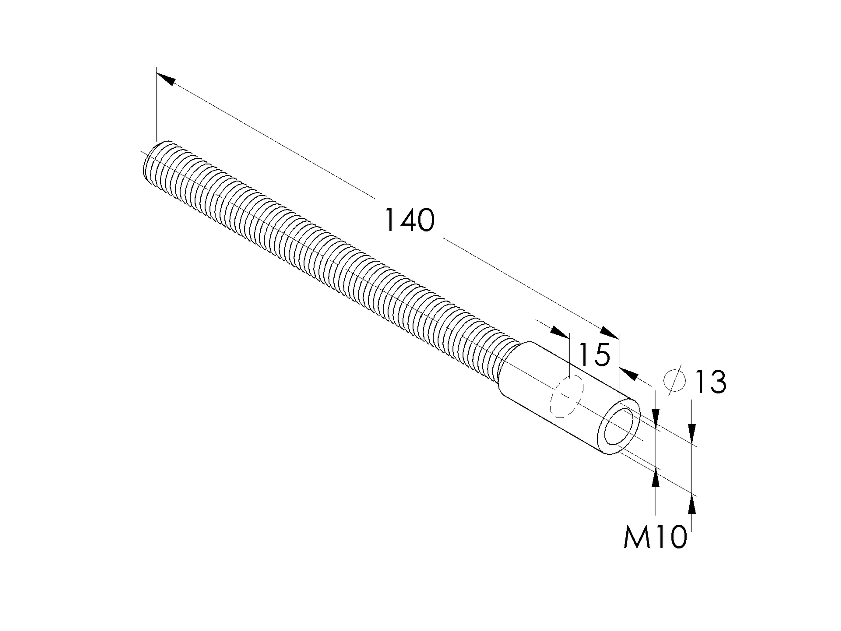 Kotwa nierdzewna M10, L=140mm