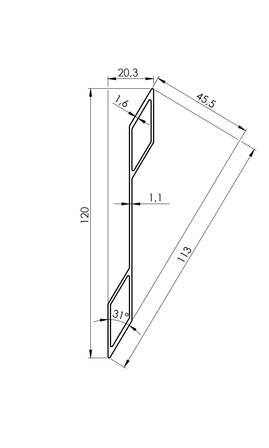 Aluminiowa żaluzja ogrodzeniowa 20x120-2500mm