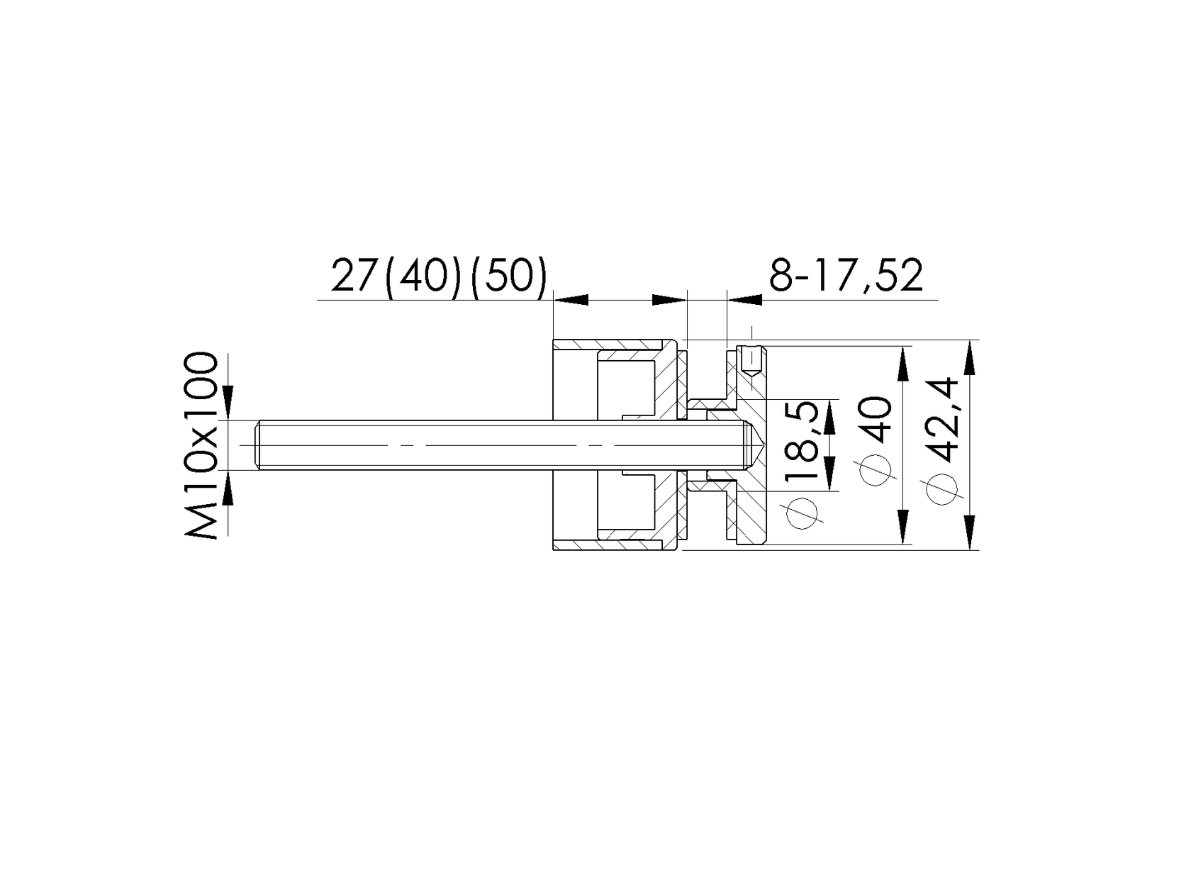 Uchwyt szkła płaski
