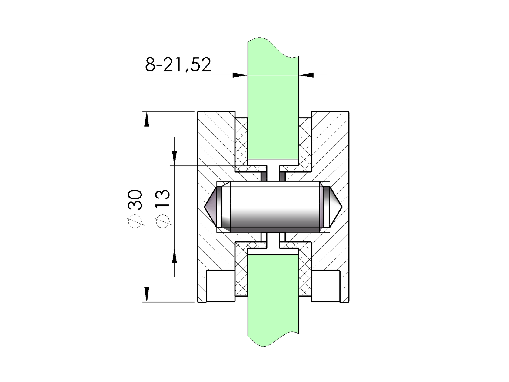 Uchwyt punktowy szkła