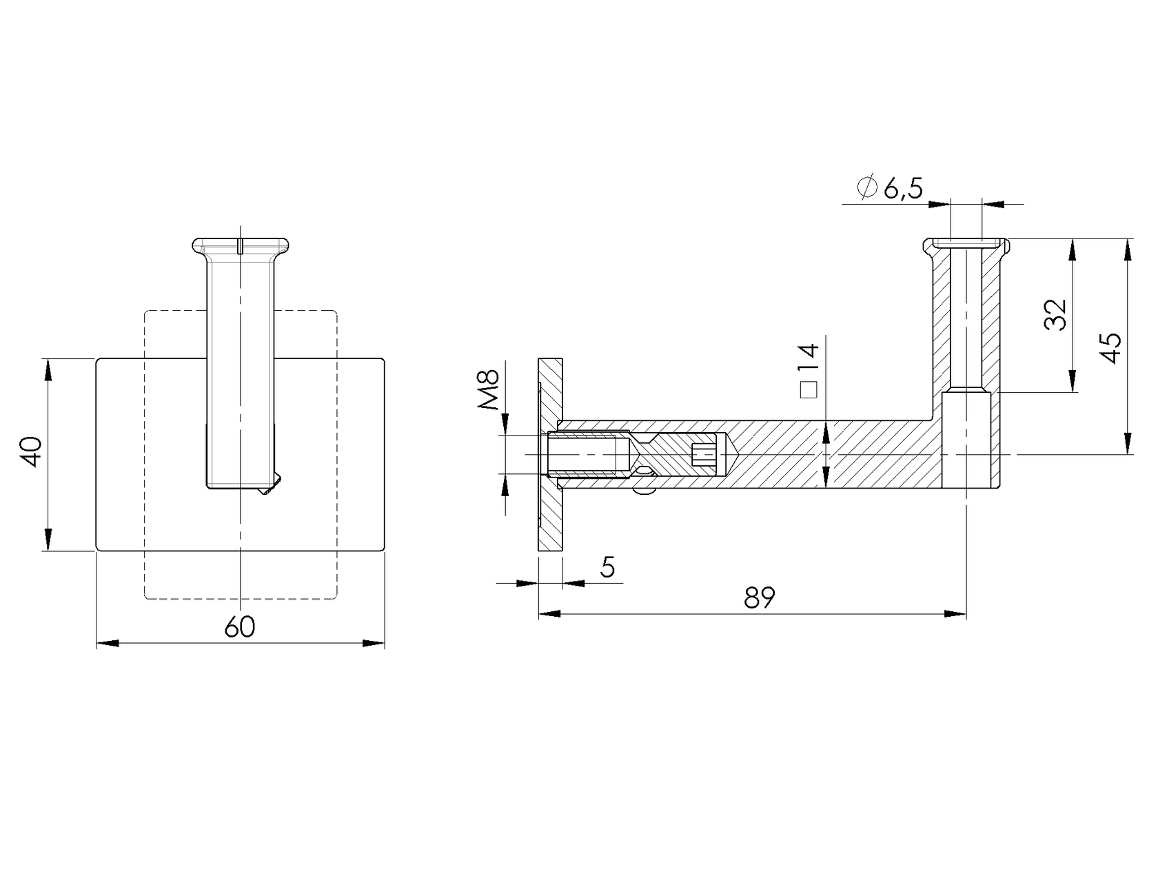 Wspornik poręczy do ściany