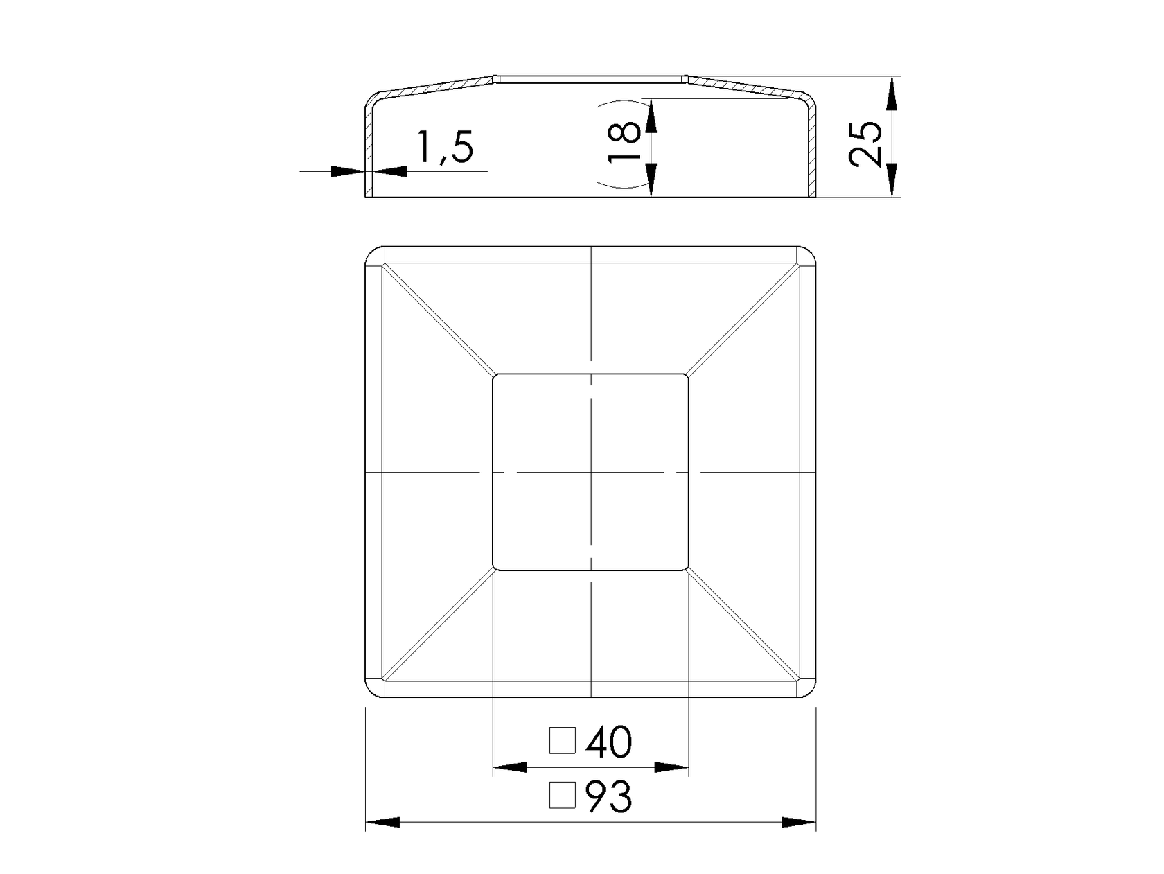 Rozeta maskująca na profil