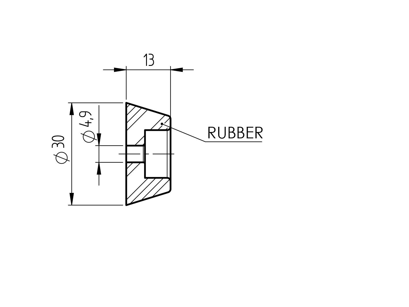 Osprzet bram h13, D30mm
