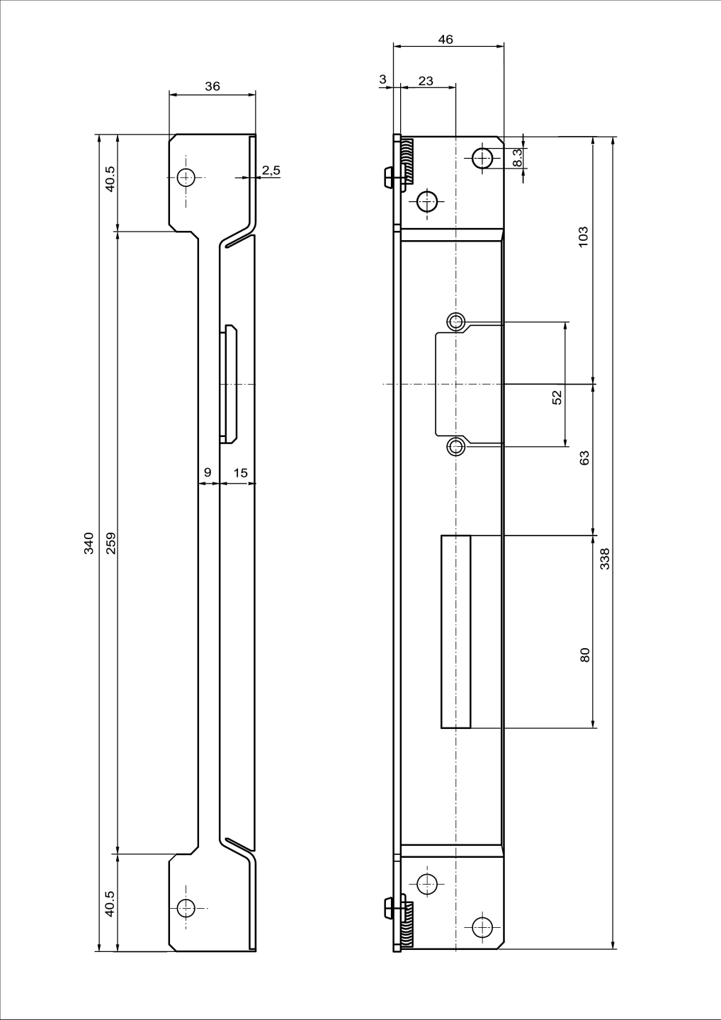 Kaseta zamka elektromagnetycznego