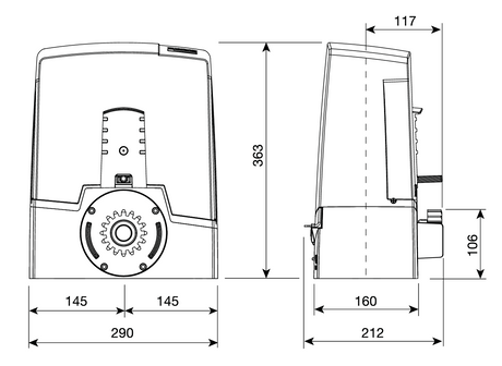 CAME automat bramowy max 400kg, 24V
