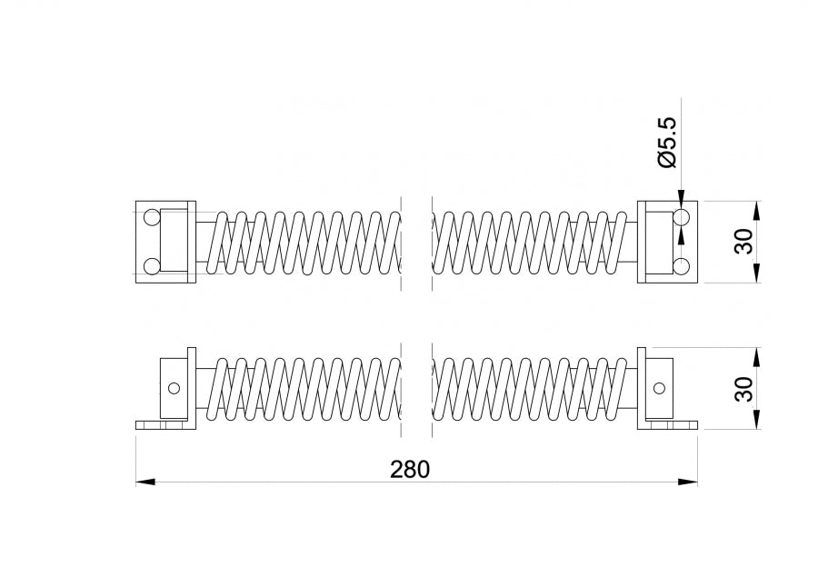 Samozamykacz sprężynowy, INOX