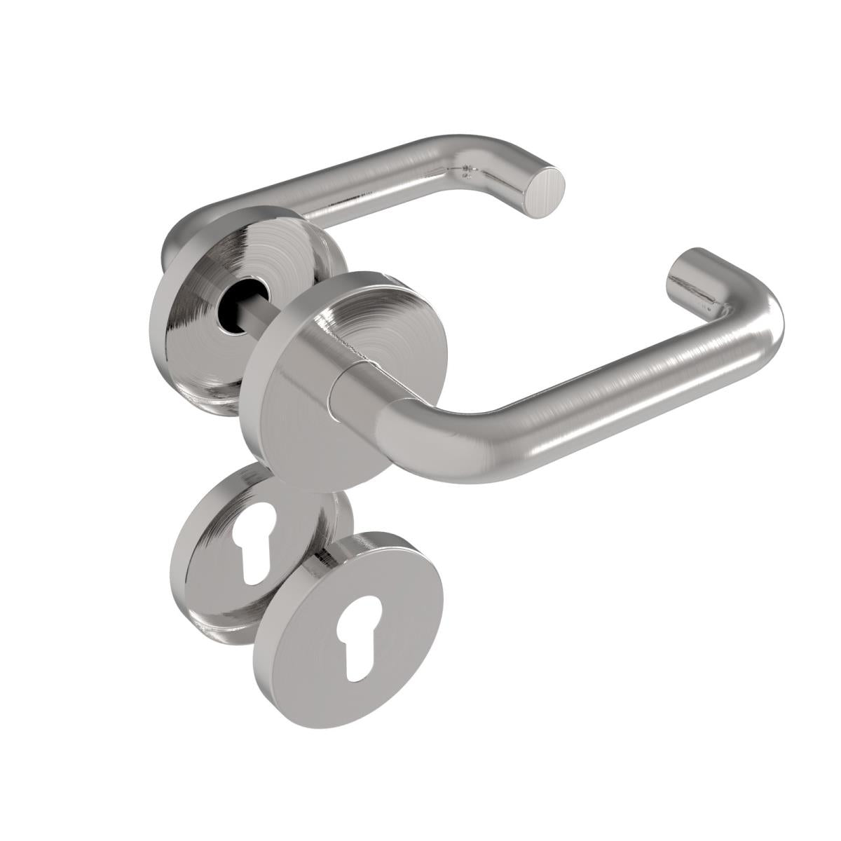 Klamka z szyldem -  para AISI 304, K320,