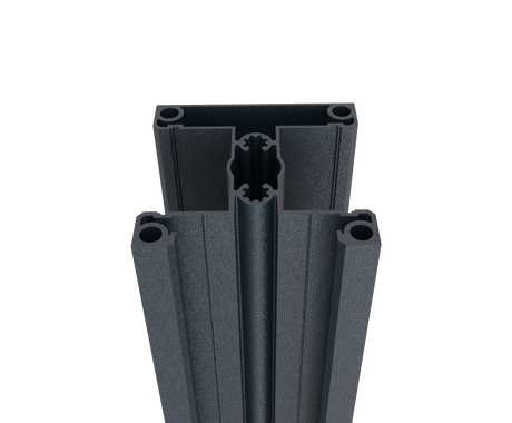 Aluminiowy słupek ogrodzeniowy 70x70 do wypełnień lamelowych - 1850mm R7016