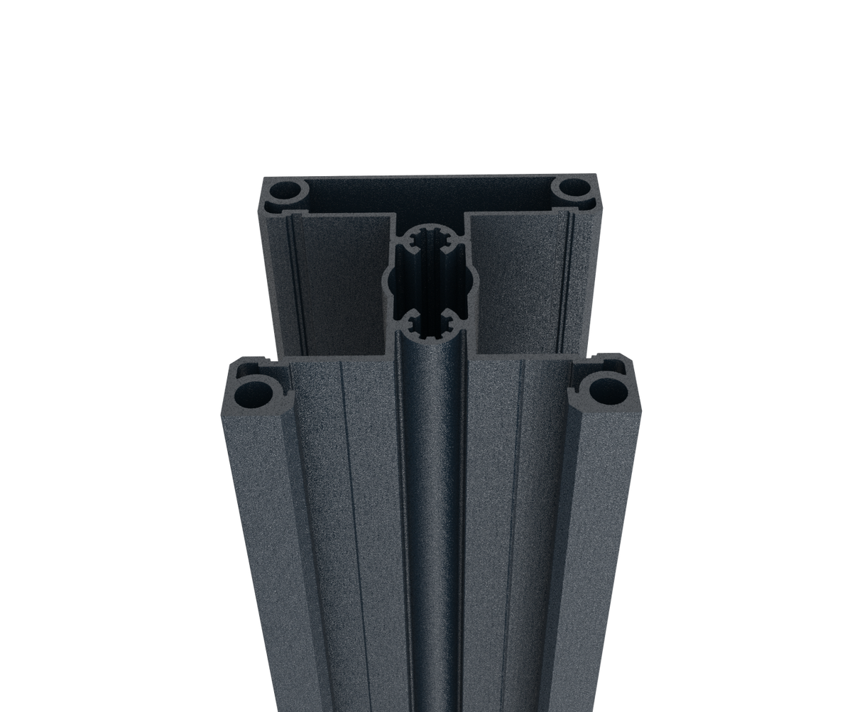 Aluminiowy słupek ogrodzeniowy 70x70 do wypełnień lamelowych - 1850mm R7016