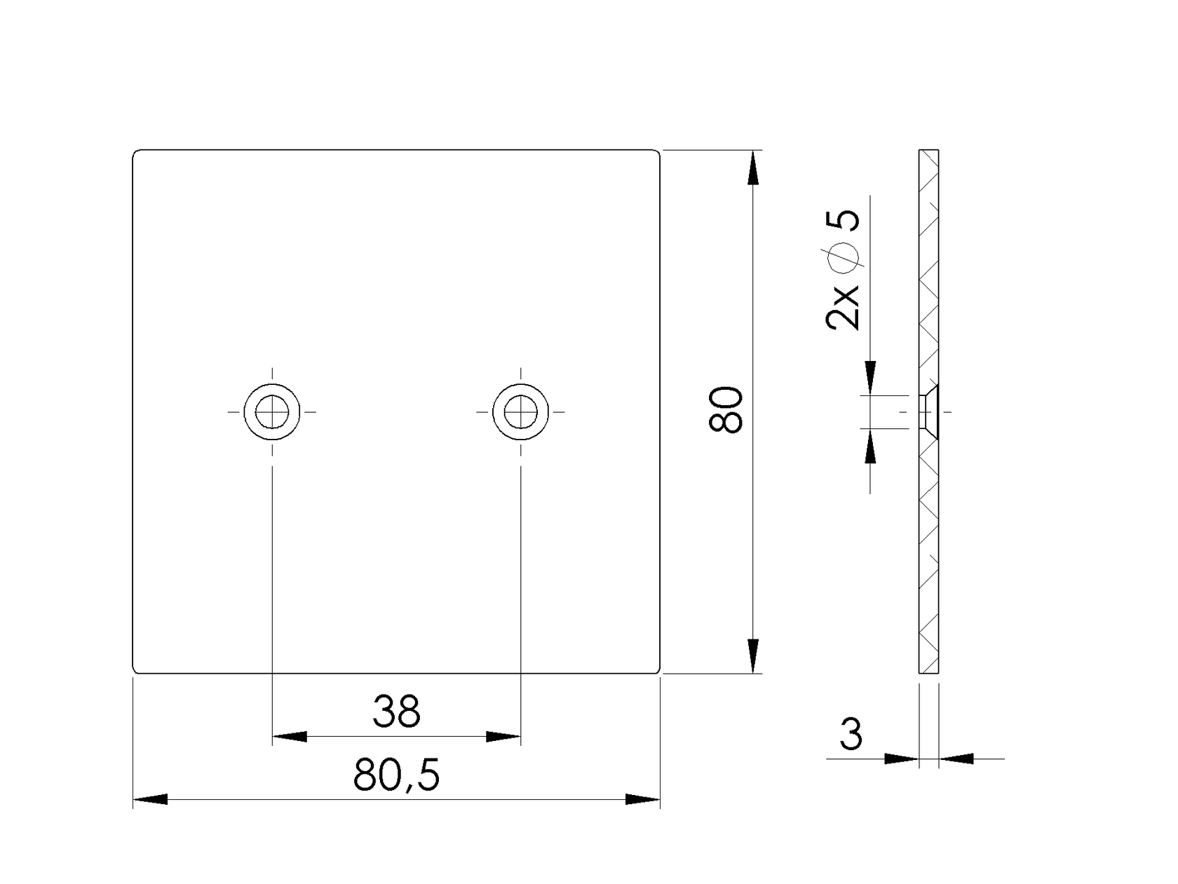 Aluminiowa nakładka na słupek 80x80 R7016