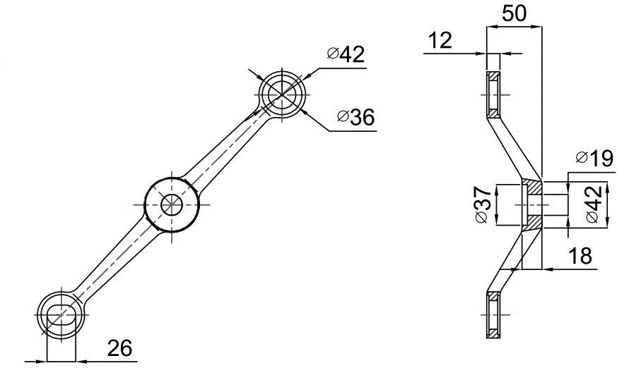 Uchwyt do szkła spider podwojny