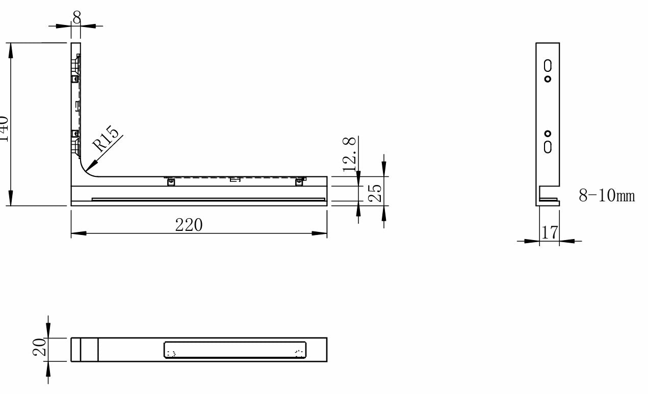 Stabilizujący kąt 22x14cm