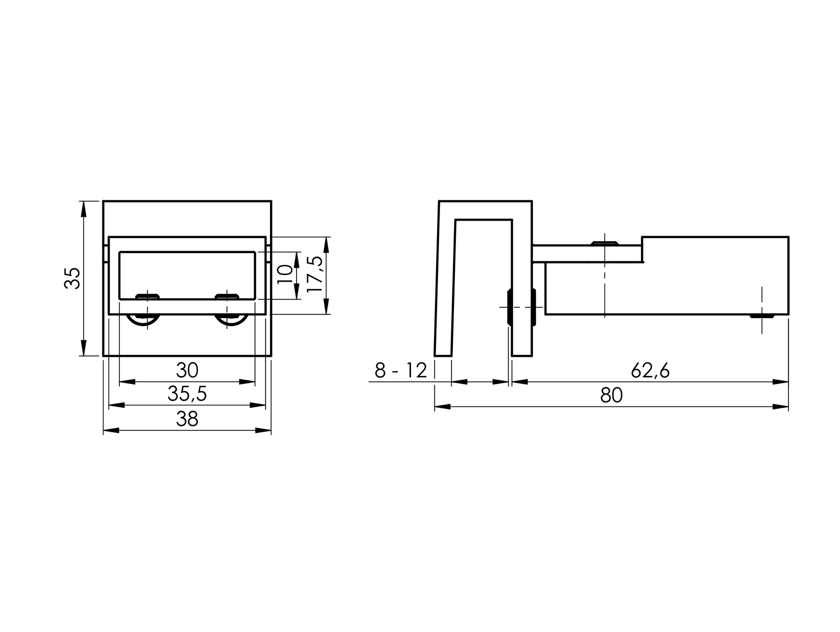 łącznik końcowy stal nierdzewna