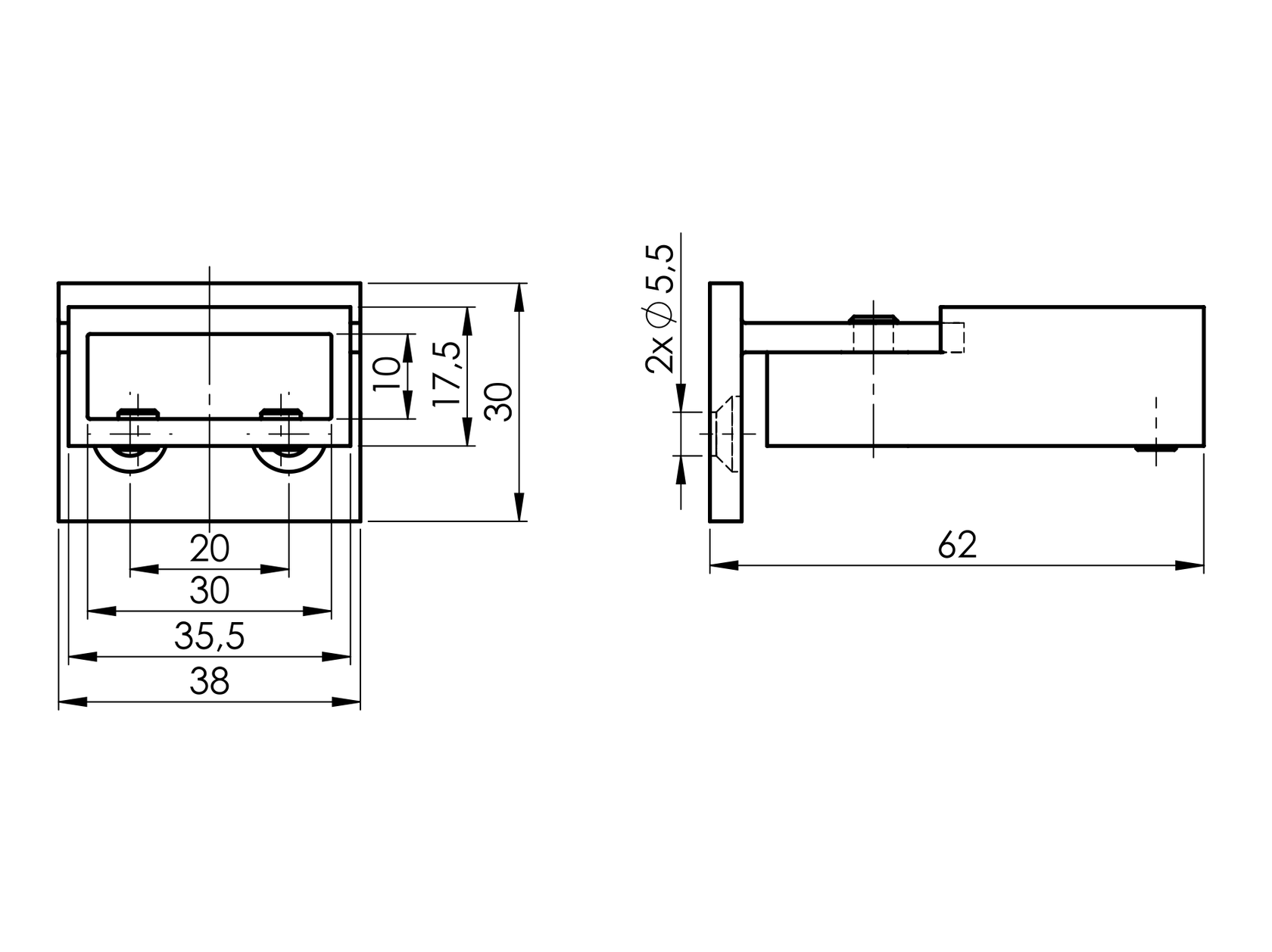łącznik końcowy stal nierdzewna