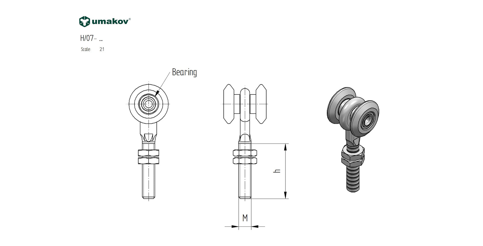 Osprzęt bram Zn, profile 57x67mm