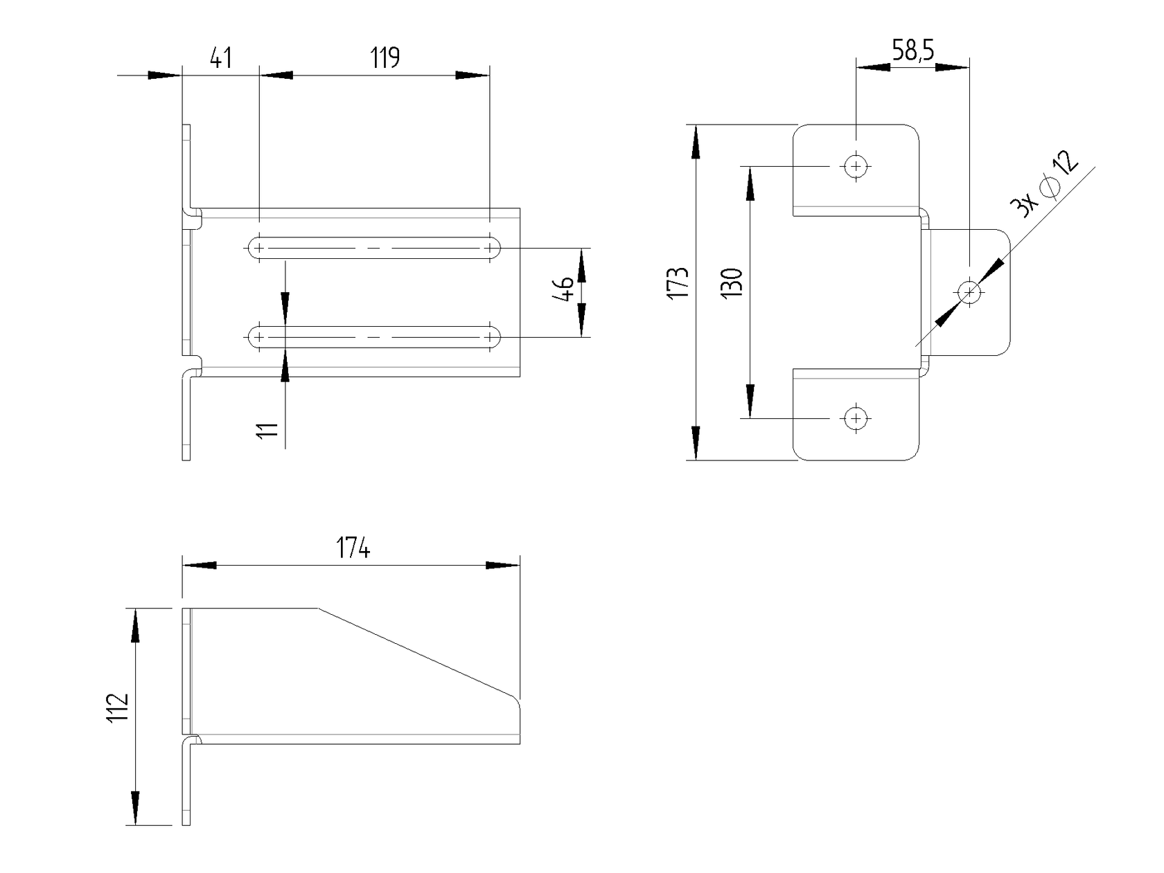 Uchwyt uniwersalny, Zn