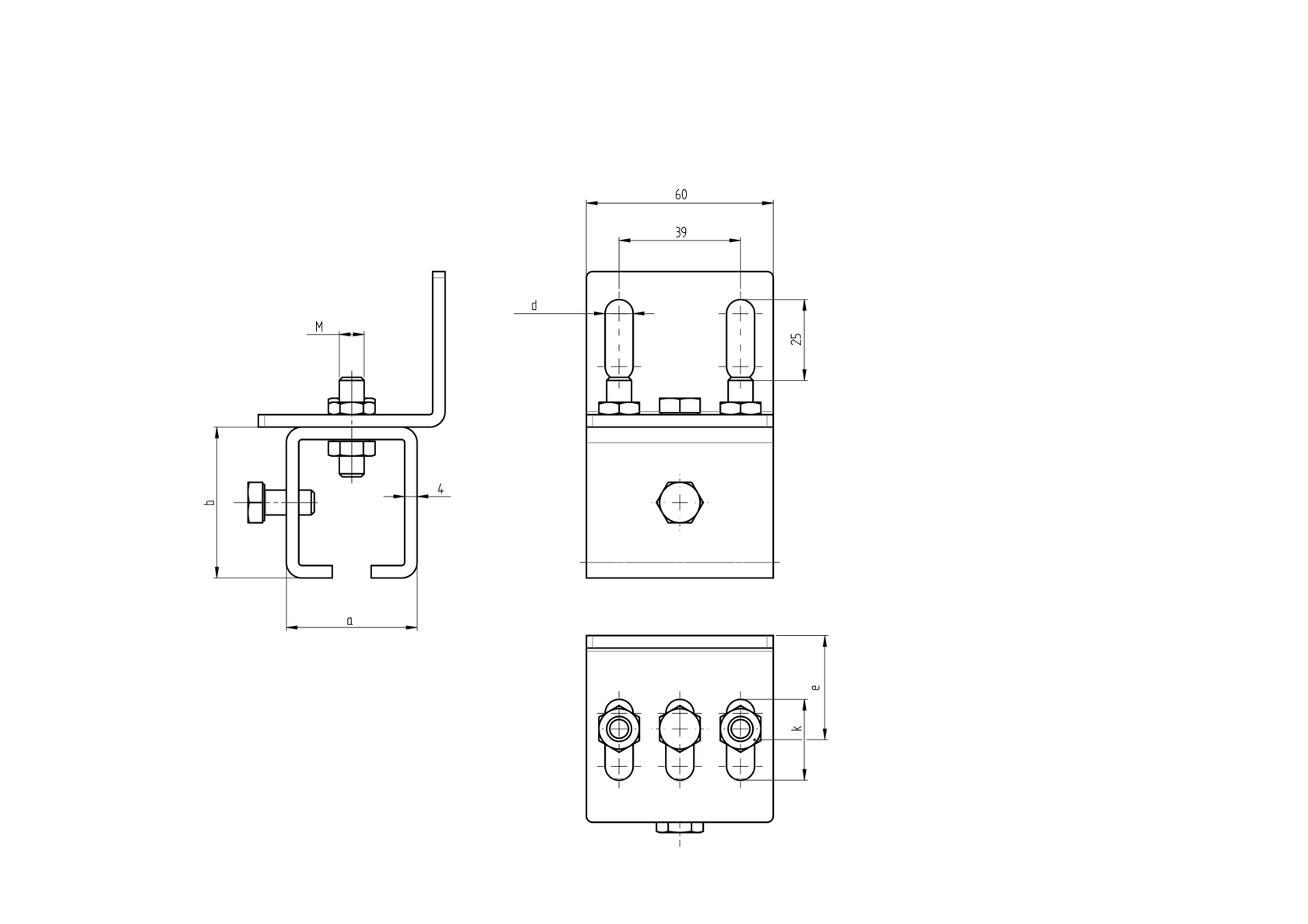 Wieszak ścienny do szyny H/18-57x67