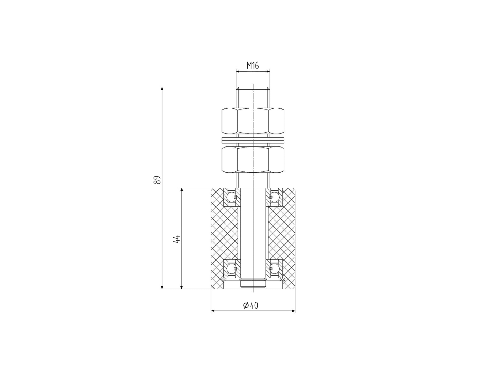 Rolka plastkiowa D40mm biały Zn, white