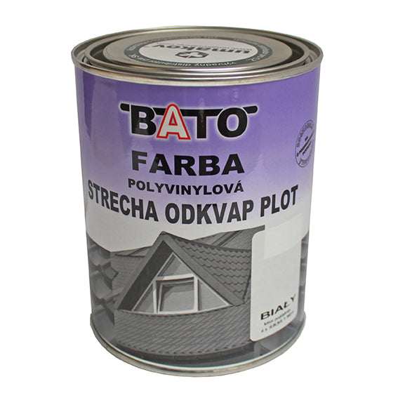 Farba poliwinylowa, biały RAL9003 satin 1kg (0,8L)