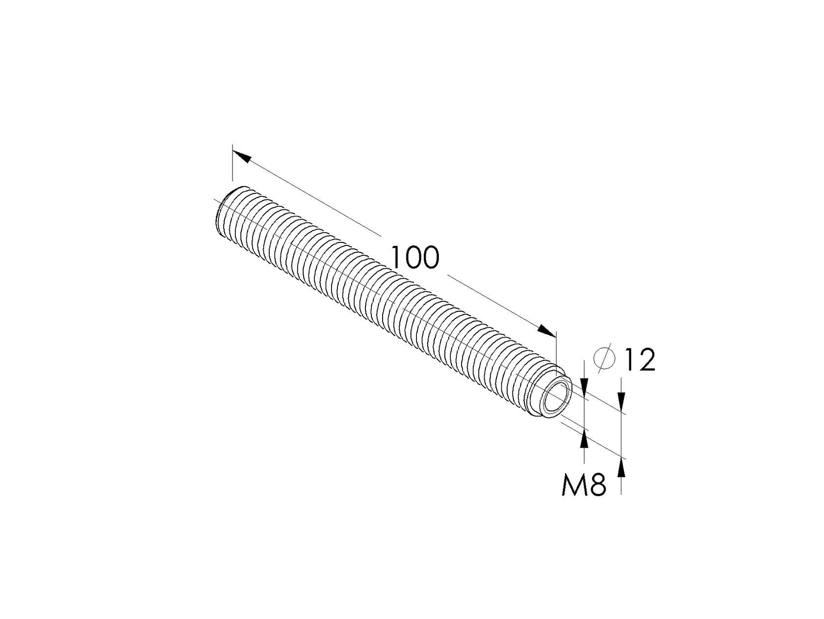 Kotwa do dużych obciążeń, INOX, M8