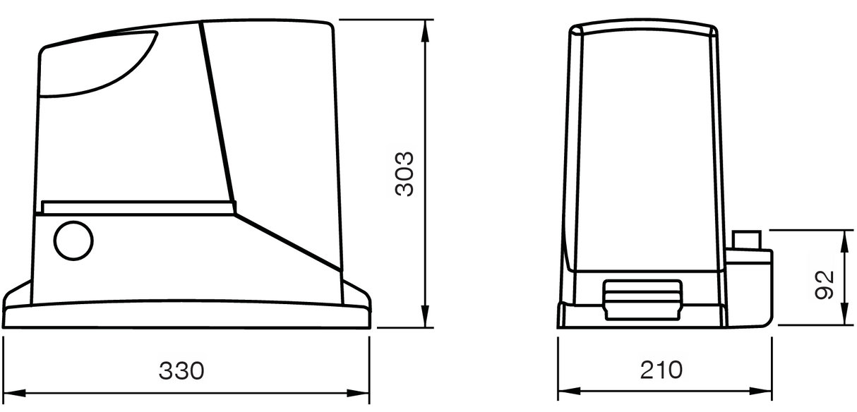 Automat NICE dla bram przesuwnych, max 1000kg