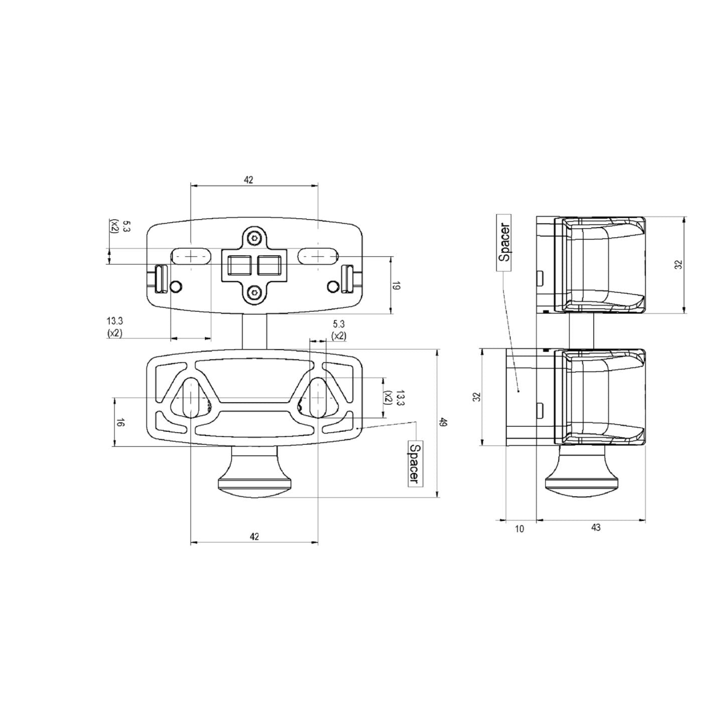 Zatrzask magnetyczny, boczny