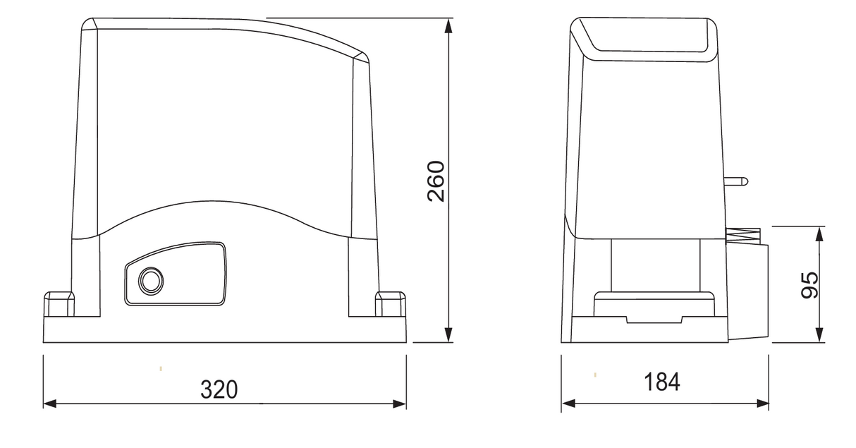 Zestaw do bramy : Turbo 800-KEY - przesuwna brama