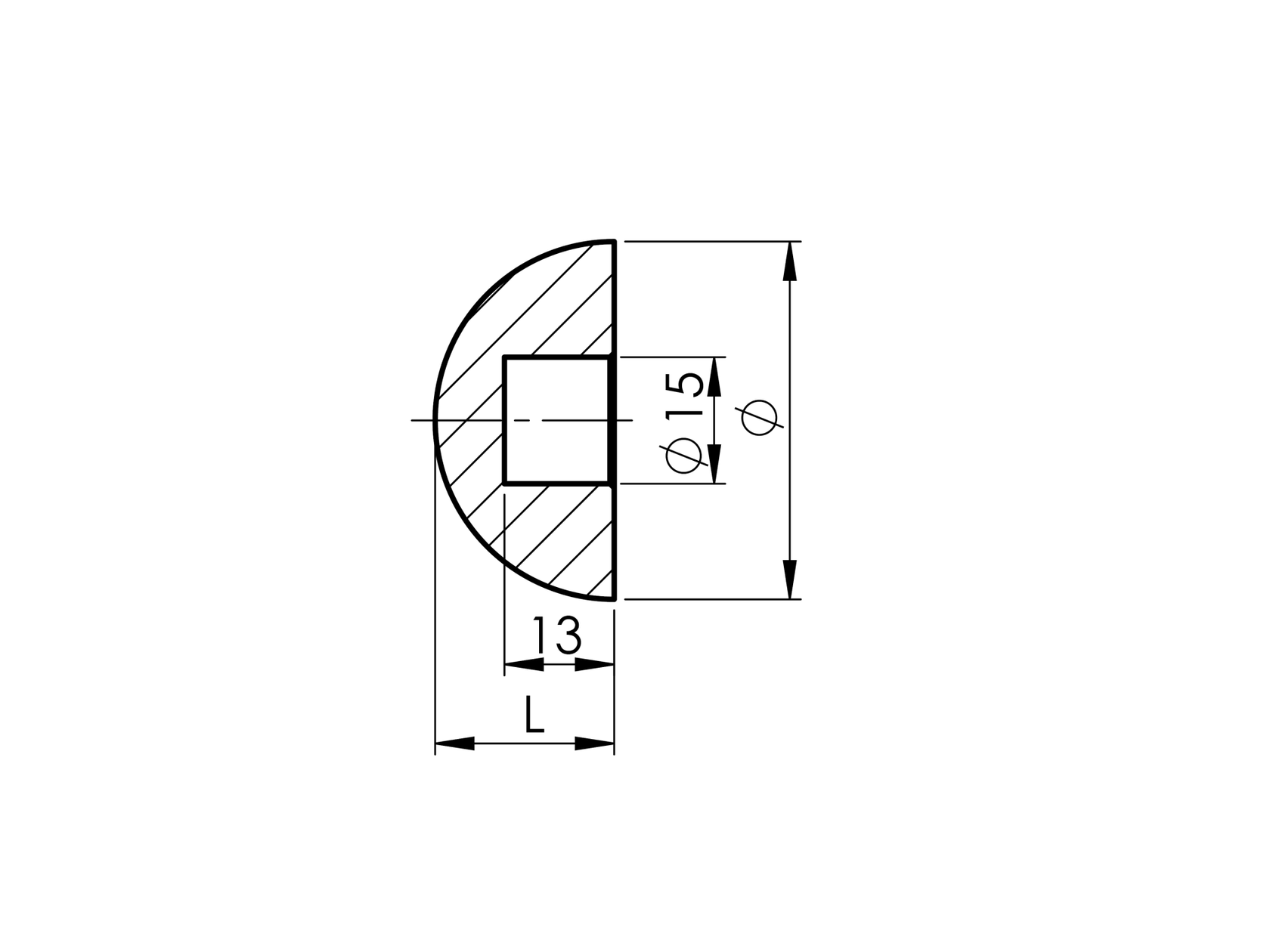 DĄB-Zakończenie soczewkowe DUB (OAK)