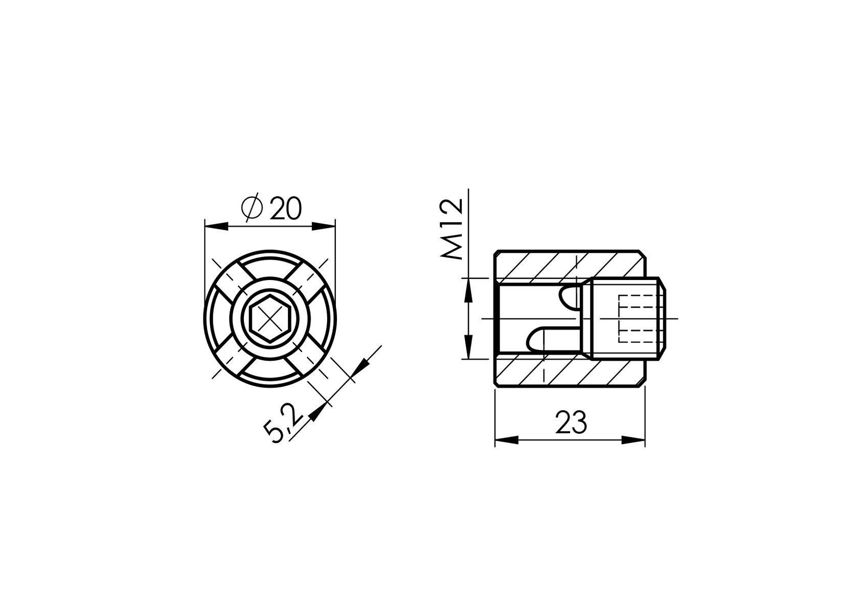 Element kontrujący linki