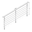 Balustrada nierdzewna AISI304, 40x40x2/4xd12/H900/