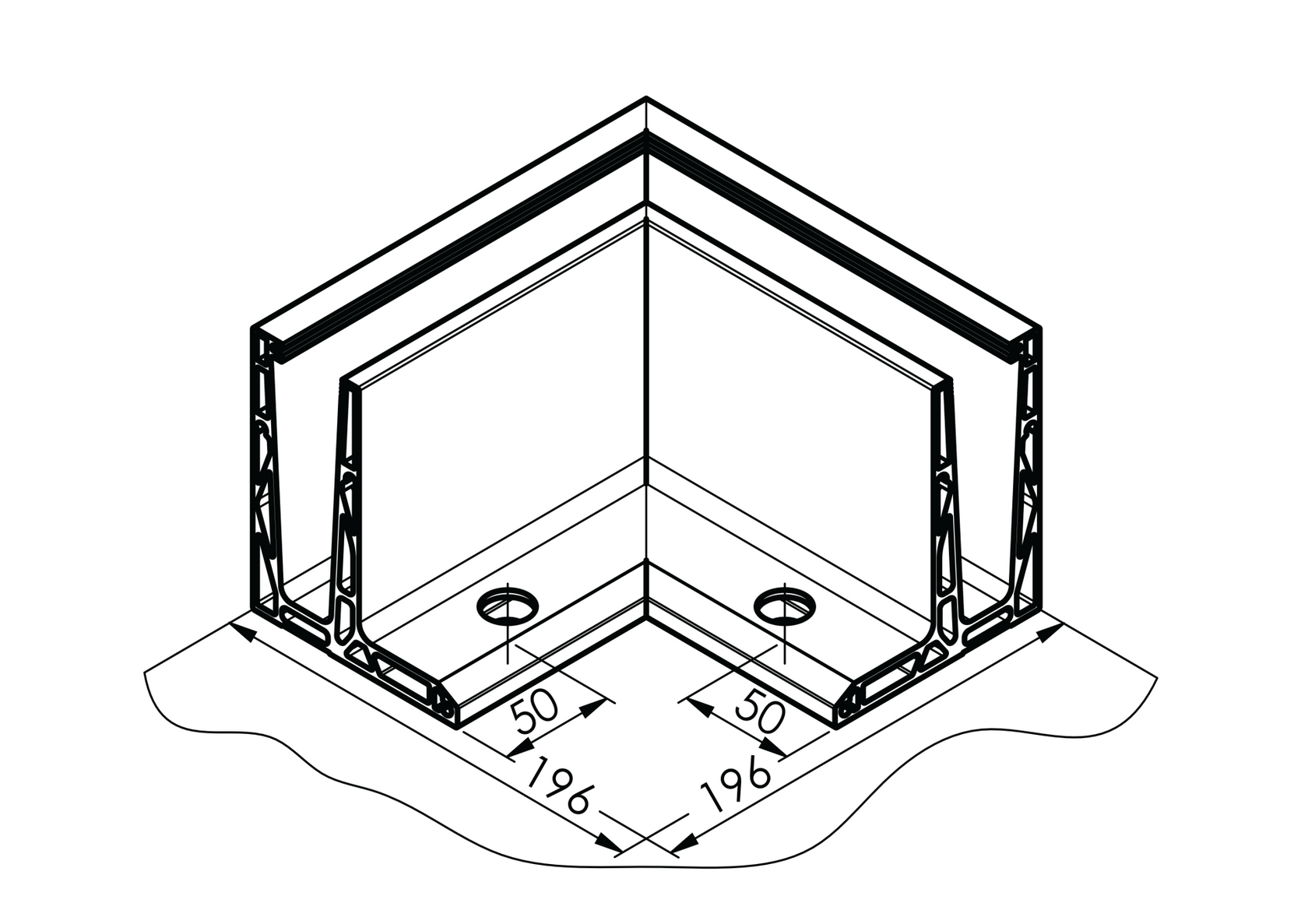 Profil balustrady szklanej Al AL/ELOX/Satin