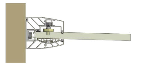 Aluminiowa daszka szklana profil FIX +1.5°
