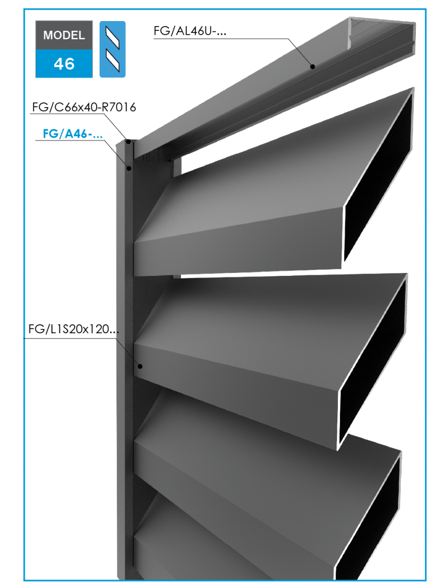 Aluminiowy adapter U 50x20-6000mm N