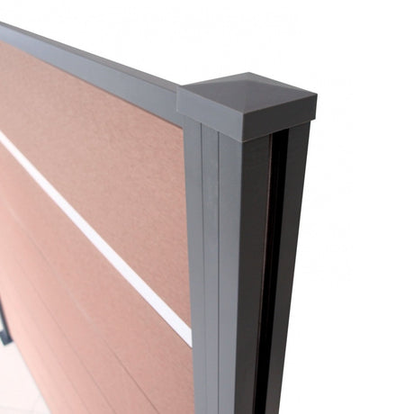 Hliníková priečka vrchná, 1820mm antracit pre WPC plotové dosky