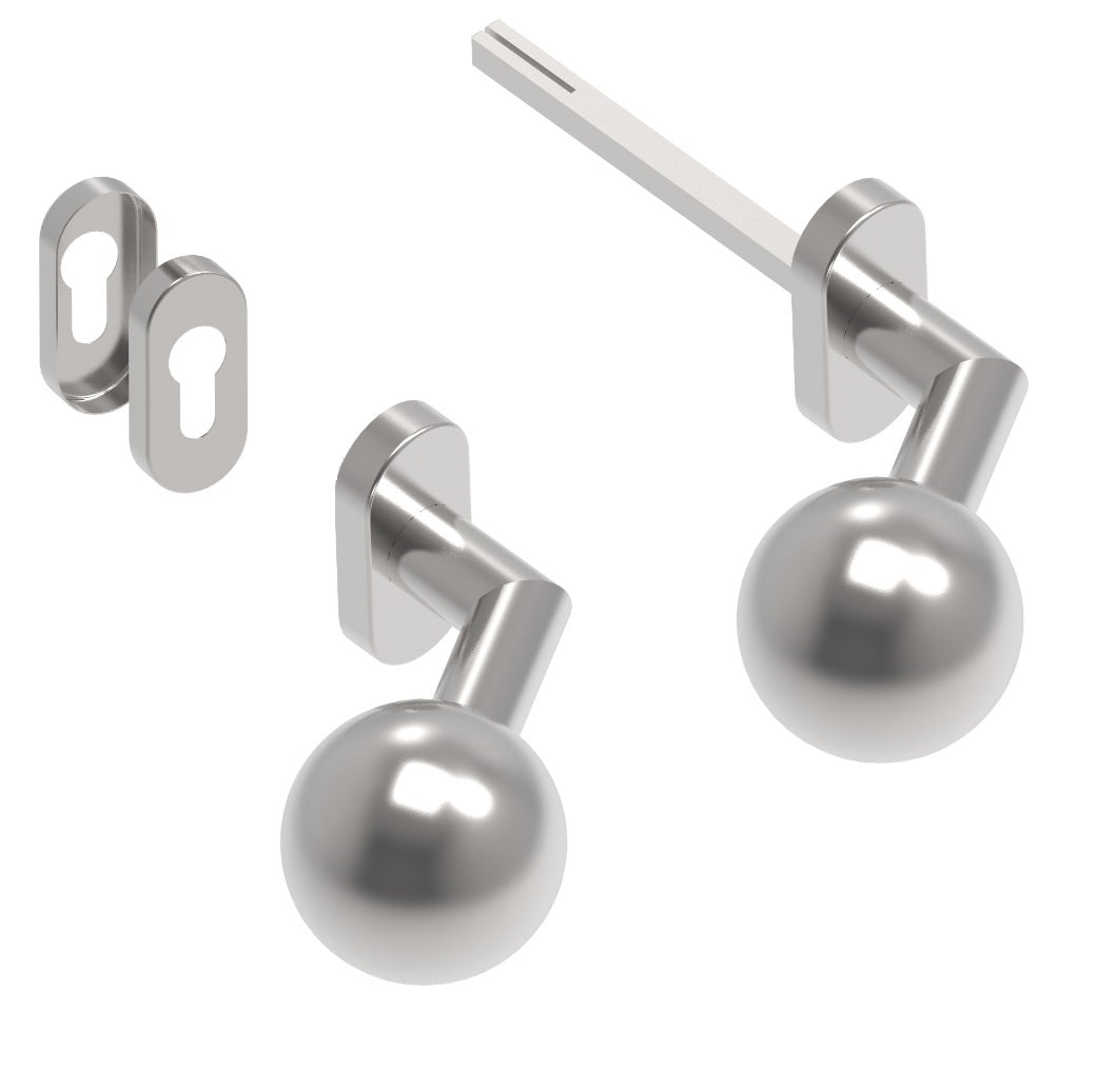 Gałko-gałka AISI 304, K320, lewa