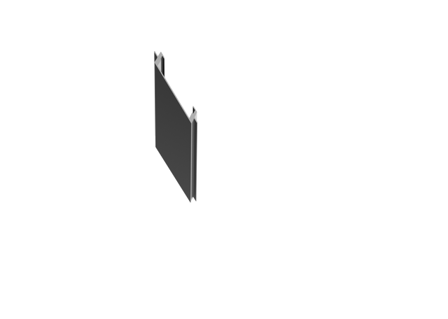 Wąska listwa kryjąca ukośna do profili słupkowych 20mm R7016