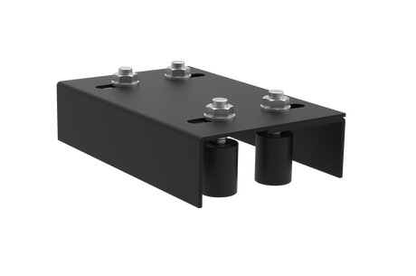 Prowadnice górne 4-rolkowe regulowane Zn, czarna