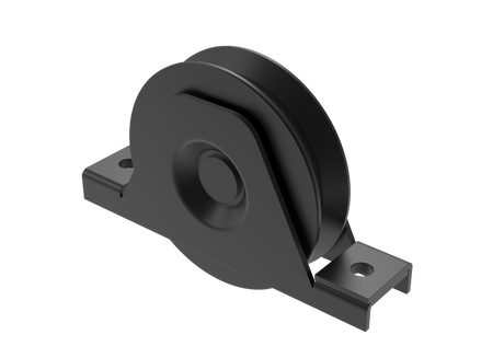 Rolka jezdna kompletna na profil Zn, D80, czarna